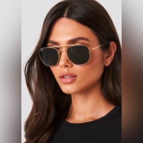 Ray-Ban Accessories - Ray-Ban Hex Aviator Sunglass RB3648 Marshal Gold Frame Green G-15 Lens 54mm